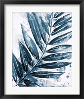 Framed 'Blue Jungle Leaf I' border=