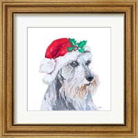 Framed 'Holiday Dog IV' border=