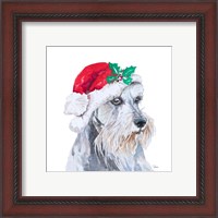 Framed 'Holiday Dog IV' border=