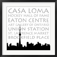 Framed 'Toronto Skyline Square' border=