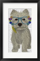 Framed West Highland Terrier Flower Glasses