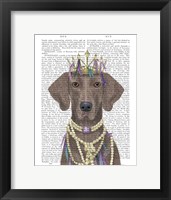 Framed Weimaraner with Tiara