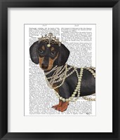 Framed Dachshund and Tiara