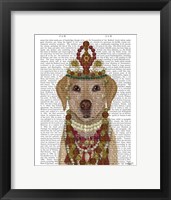 Framed Yellow Labrador and Tiara, Portrait