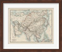 Framed Map of Asia