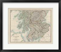 Framed Map of Scotland