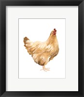 Framed 'Autumn Chicken I' border=