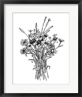 Black & White Bouquet I Framed Print