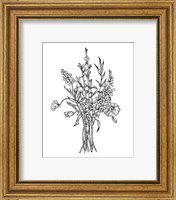 Framed 'Black & White Bouquet IV' border=