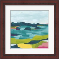 Framed 'Kaleidoscope Coast II' border=