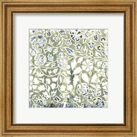 Framed 'Flower Stone Tile I' border=