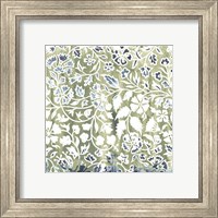 Framed 'Flower Stone Tile I' border=