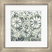 Framed 'Flower Stone Tile VII' border=