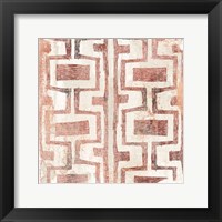 Red Earth Textile V Framed Print