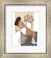 Framed 'Lying Woman III' border=