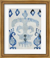 Framed 'Sapphire Ikat III' border=