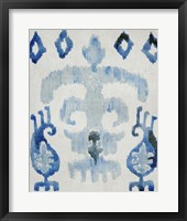 Sapphire Ikat III Framed Print