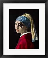 Framed Girl with Skull Hearring