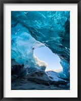 Framed Ice Cave In The Glacier Breidamerkurjokull