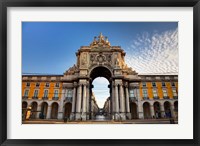 Framed Portugal, Lisbon, Rua Augusta, Commerce Square, Arched Entry