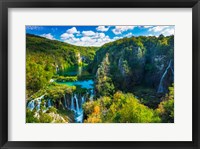 Framed Travertine Cascades On The Korana River, Plitvice Lakes National Park, Croatia