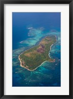 Framed Aerial Of Little Island In Tonga, South Pacific