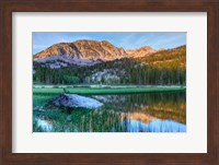 Framed California, Sierra Nevada Mountains Calm Reflections In Grass Lake