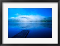 Framed Serenity On A Misty Lake