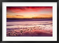 Framed Sunset Over Ventura Pier From San Buenaventura State Beach