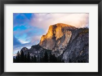 Framed Evening Light On Half Dome, California