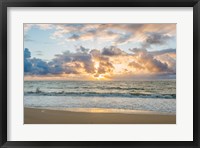 Framed Kealia Beach Sunrise, Kauai, Hawaii