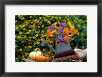 Framed Autumn Display Of Flowers