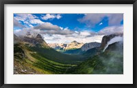 Framed Panorama Of Logan Pass, Glacier National Park, Montana