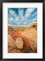 Framed Early Morning Clouds And Colorful Rock Formations, Nevada