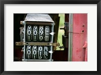 Framed Antique Gas Pump Counting Machine, Tucumcari, New Mexico