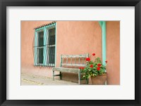 Framed Exterior Of An Adobe Building, Taos, New Mexico