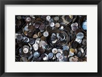 Framed Pile Of Old Buttons