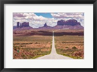 Framed Road Through Monument Valley