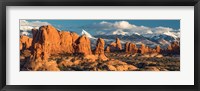 Framed Red Rock Formations Of Windows Section, Arches National Park