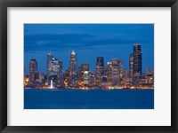 Framed Seattle Skyline View Over Elliott Bay