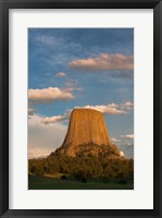 Framed Devil's Tower National Monument At Sunset, Wyoming