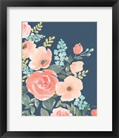 Framed 'Blooming Delight I Sage' border=