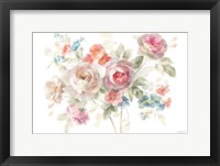 Cottage Garden I on White Framed Print