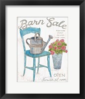 White Barn Flea Market II Framed Print