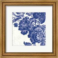 Framed 'Toile Roses V' border=