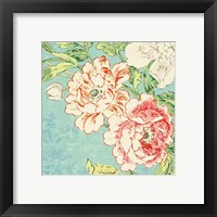 Framed 'Cottage Roses V Bright' border=