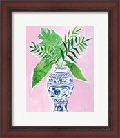 Framed 'Elegant Chinoiserie I Crop' border=