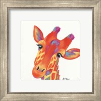 Framed 'Cheery Giraffe' border=