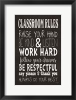 Framed Classroom Rules