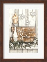 Framed Let It Snow Snowflakes